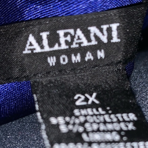 Jewel tone blue cap sleeve maxi gown - Picture 6 of 6